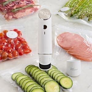 Chef Preserve Compact Vacuum Sealer for Food (Vacuum Sealer Machine + 30 Reusable Vacuum Bags) Powerful Handheld Vacuum Sealer Machine, Seal Meal Saver, Portable Food Sealer