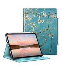Fintie Rotating Case for iPad Pro 11-inch (4th / 3rd Generation) 2022/2021-360 Degree Swiveling Stand Cover w/Pencil Holder, Auto Sleep/Wake, Also Fit iPad Pro 11" 2nd/1st Gen, Vintage Brown