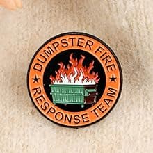 1Pcs/5Pcs/10Pcs Dumpster Fire Enamel Pins Response Team Alloy Badges for Jackets Hilarious Gifts for Coworkers Team Members