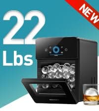 EUHOMY Countertop Ice Maker Machine with Handle, 26lbs in 24Hrs, 9 Ice Cubes Ready in 6 Mins, Auto-Cleaning Portable Ice Maker with Basket and Scoop, for Home/Kitchen/Camping/RV. (Black)