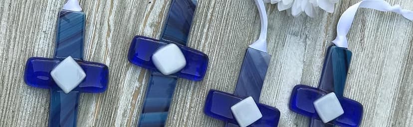 Sentimental Gift For Dad From Daughter Or Son For Father's Day/Christmas/Birthday- Handmade in USA Glass Cross with Poem- Gift for Dad Who Has Everything