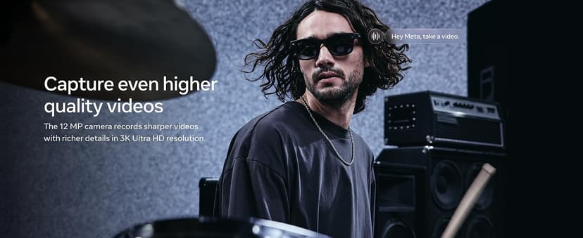 Ray-Ban Meta (Gen 2), Wayfarer, Matte Black | Smart AI Glasses for Men, Women — 2x Battery Life — 3K Ultra HD Resolution — 12 MP Ultra-Wide Camera, Audio, Video — Transitions® Grey Lenses