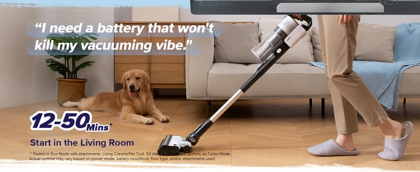 LEVOIT Cordless Vacuum Cleaner, Stick Vac with Tangle-Resistant Design, Up to 50 Minutes, Powerful Suction, Rechargeable, Lightweight, and Versatile for Carpet, Hard Floor, Pet Hair, LVAC-200