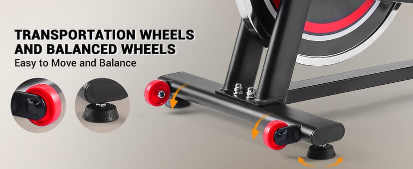 Exercise Bike, WENOKER Stationary Bike for Home, Indoor Bike with Silent Belt Drive, Heavy Flywheel, Comfortable Seat Cushion and Upgraded Digital Display