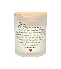 TEEZWONDER Birthday Gifts for Mom - Favorite Child Scented Candle Vanilla Lavender 10 oz - Christmas Funny Gifts for Mom Dad from Daughter Son, Grandma Grandpa Gift Ideas, Candle for Parents
