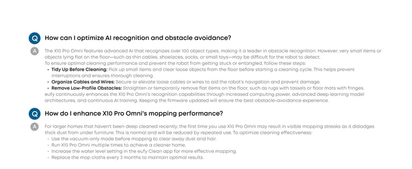 eufy X10 Pro Omni Robot Vacuum and Mop Combo, Incredible Suction, Dual Mops with 12 mm Auto-Lift and Carpet Detection, AI Obstacle Avoidance, Auto Mop Washing&Drying, Self-Emptying, Self-Refilling