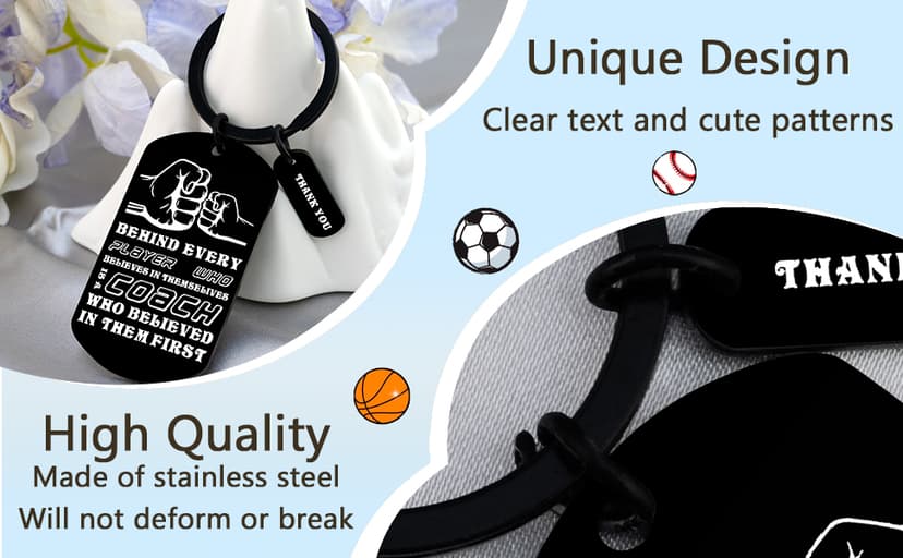 Coach Gifts for Men Coach Appreciation Gifts Basketball Coaches Gift Best Coaches Keychain Thank You Gift for Basketball Soccer Volleyball Softball Baseball Team Birthday Thanksgiving Cheer Keyring