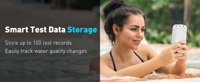 Pawfly 7 in 1 Digital Water Testing Kit, 50 Strips Hot Tub Test Kit, Digital Pool Water Tester for pH, Total Hardness, Total Chlorine, Free Chlorine, Total Alkalinity, Cyanuric Acid & Bromine