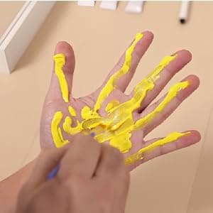 Family Handprint Kit, DIY Craft Keepsake Wooden Frame, Endless Gift Set, Non-Toxic Paints, Transparent Sheets (Brown)