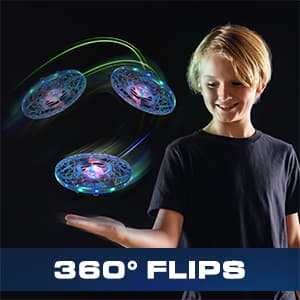 Force1 Scoot Pro Hand Operated Drone for Kids or Adults- Induction Hands Free Motion Sensors Mini Drones with Bright LED Projection, 360 Flips, Easy Indoor Small UFO Flying Orb Ball Drone Toy for Boys Girls