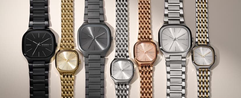 Skagen Holst Men's Watch with Stainless Steel Mesh or Leather Band