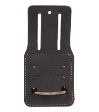 FESA Small Leather Tool Pouch - 5-in-1 Heavy Top Grain Leather Small Tool Pouch with a Steel Hammer Loop, 4 Pockets & Reinforced Heavy Duty Rivets - Fits Belts up to 3" - Handcrafted