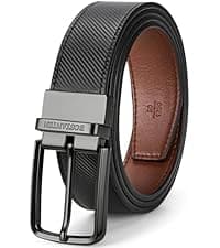 BOSTANTEN Mens Belt Leather Ratchet Belt For Men Dress and Casual with Adjustable Buckle, Trim to Fit