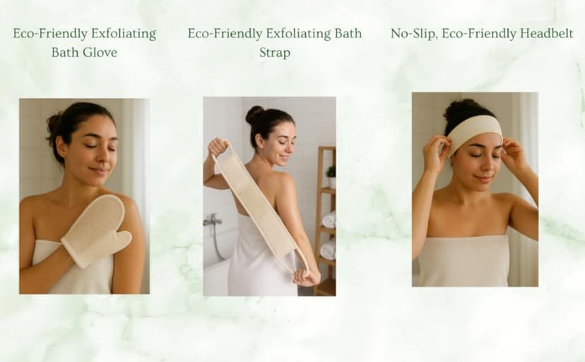 Self Care Natural Unique Organic Spa Set for Women – Eco Friendly Gift Box with Bamboo Comb, Jade Roller, Facial Sponge, Makeup Remover Pads, Headband & Bath Glove – Birthday, Relaxation Kit