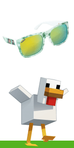 ARKAID Official Minecraft Boys Sunglasses | UV400 | One Size Fits Most Kids