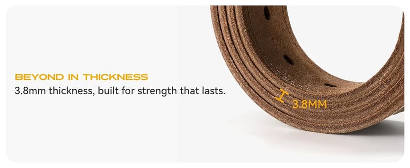 CHAOREN Full Grain Leather Belt for Men, Work Belts for Men Heavy Duty, Daily Wear for Jeans Pants