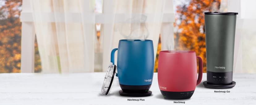 Nextmug - Temperature-Controlled, Self-Heating Coffee Mug (Black - 14 oz.)