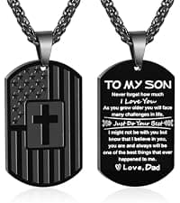 Stainless Steel Army Pendant Jewelry for Kids Teen Boy Zocomi American Flag Initial Necklace Gifts for Boys & Men B0FS78XFTM
