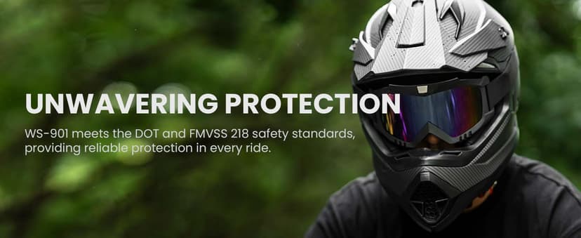 ILM Adult Dirt Bike Helmets Men Women Motocross ATV Off Road Helmet with Goggles Gloves Mask DOT Model WS901