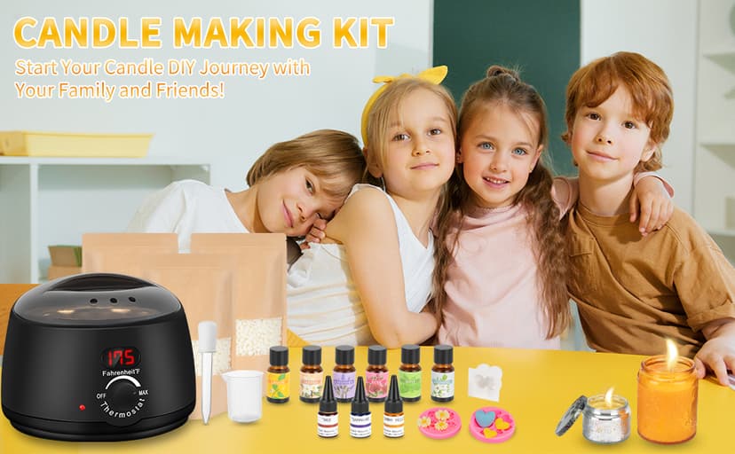Candles Making Kit Supplies with Digital Soy Wax Melt Warmer Candle Making Complete Kit for Adults Beginners Starters WITOROR Candle Making Kit, Scented Candles Making Kit for Adults DIY B0D66WD6FG