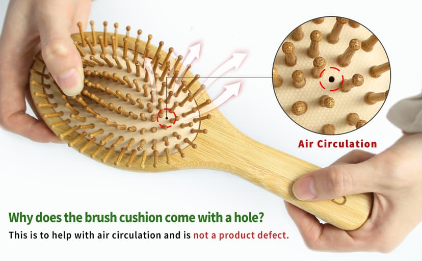 MRD Hair Brush Set, Natural Bamboo Comb Paddle Detangling Hairbrush, Wide-tooth and tail comb No Bristle, suit for Women Men and Kids Thick/Thin/Curly/Dry Hair Gift kit