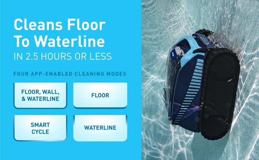 Polaris Freedom Cordless Robotic Pool Cleaner, Cable-Free for All In-Ground Pools up to 50ft, Four Cleaning Modes & Intelligent Cleaning Technology