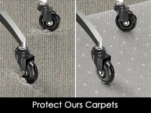 Kuyal Office Chair Mat for Carpet, 32x48 Clear Heavy Duty Computer Chair Mat, Under Desk Protector Carpeted Floors Mat, Easy Chair Movement,Ship Flat