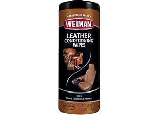 Weiman Leather Cleaner Conditioner & Protector for Couches, Boots, Chairs, Bags, Purses & Auto Interior with Microfiber Towel Included (2 Pack)