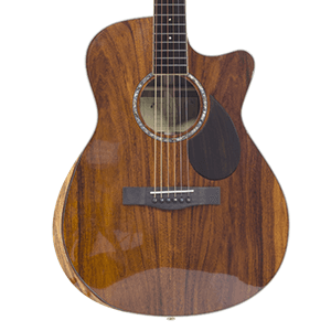 TARIO 41'' Electric Acoustic Antique Guitar Solid Acacia Top Acacia Back and Sides Mahogany Neck