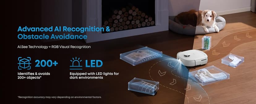 eufy Robot Vacuum E25, HydroJet System with Roller Mop, 20,000 Pa Turbo Suction, All-in-One Robot Vacuum and Mop Combo, Edge-to-Corner Cleaning, Zero-Tangle Design, AI Obstacle Avoidanced, White