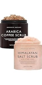 Moisturizing & Exfoliating Face, Foot & Hand Scrub, Natural Softening Formula for Smoother, Softer & More Even Complexion Brooklyn Botany Arabica Coffee Body Scrub - 10 oz B07GQ4W15V