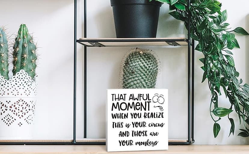 Funny Boss Gifts for Women Men, Gag Gifts Office Sign, Appreciation Gifts for Manager Coworker Employee Decor Funny Home Office Desk Decor Boss Day Gifts 5 X 5 Inch