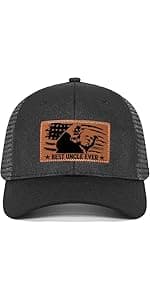 Men's Hat Gifts - Men Cap Gifts for Christmas Father's Day Birthday Trucker Hat Leather Pattern Baseball Cap