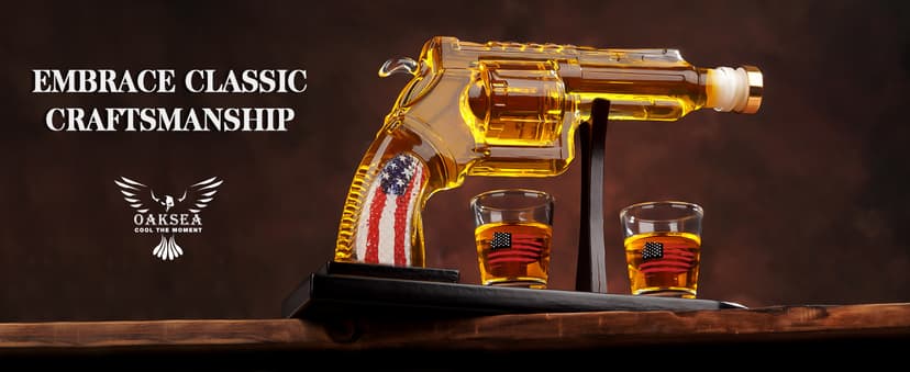 Gifts for Men Dad, Unique Christmas Anniversary Birthday Gift for Him Husband, 9 Oz Whiskey Decanter Set with 2 Oz Shot Glasses, Cool Persinalized Presents liquor dispenser for Home Bar