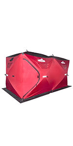 THUNDERBAY Ice Cube 2-4 Man Portable Ice Shelter, 24/34 Square Feet of Fishable Area, Portable 2-3 Person Ice Shanty