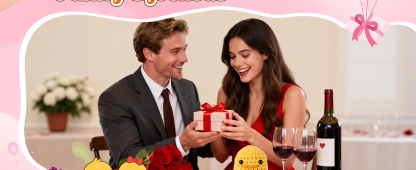 MBL Anniversary for Men Women Her - Funny Small Cute Crochet Duck Gifts for Women Men Wife Husband Girlfriend Boyfriend Fiance Couple Lover Him Birthday Wedding Christmas Stocking Stuffers Present