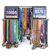 Gone For a Run BibFOLIO Plus Race Bib Holder and Running Medal Hanger Display | Race Medal Holder Display and Running Bib Holder for Runners | Race Bib and Race Medal Display for Runners