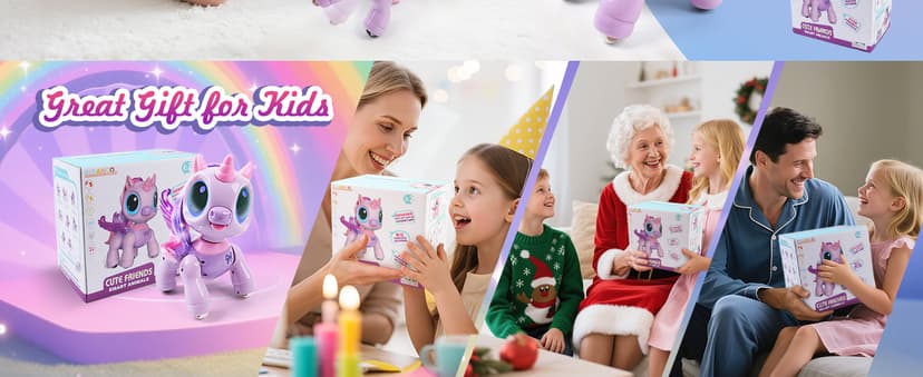 BIRANCO. Unicorn Robot Toys for Girls Age 3-5, Remote Control Electronic Pet, Gesture Sensing, STEM Play, Surprise Interactive Toy for Toddler Gifts and Kids Age 4 5 6+ Years Old B0F1SVTK89