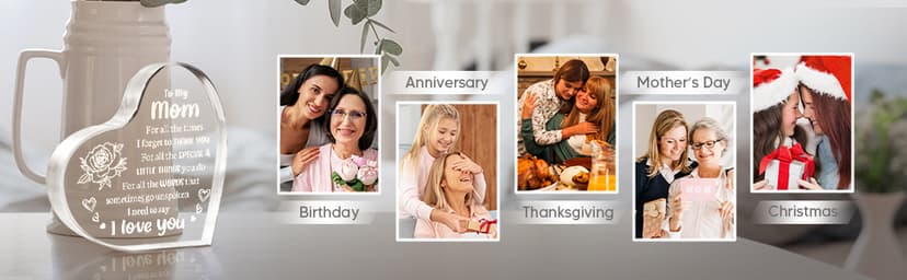 Gifts for Mom, Mom Birthday Gifts, I Love You Mom Gifts - Mother Acrylic Keepsake - Best Christmas Mother's Day Gifts for Mom from Daughter Son