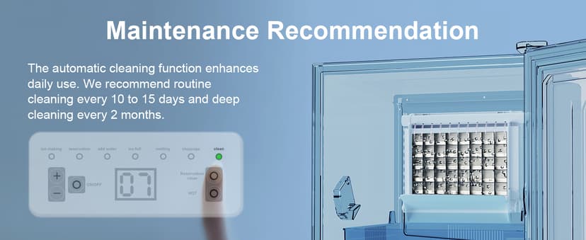 15'' Commercial Under Counter Ice Maker 110 LbS/Day Stainless Steel Ice Machine Built-in Freestanding Ice Maker with 30 Lb Bin Auto-Cleaning 24H Timer Gravity Drainage for Commercial Home