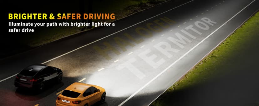 Termitor H11/H8/H9 & 9005/HB3 Light Bulbs Combo, 100,000LM 12X Ultra Brightness, Real 1:1 Mini Size, 6500K White 85000Hrs Long Life with Cooling Fan, 9005 H11 Fog Lights, Plug and Play, Pack of 4