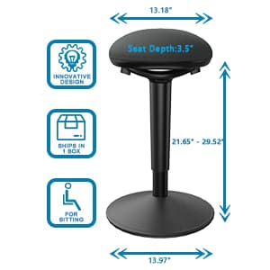 Standing Desk Chair with 360-Degree Standing Desk Chair with Memory Foam Seat Cushion, Lightweight & Flexible