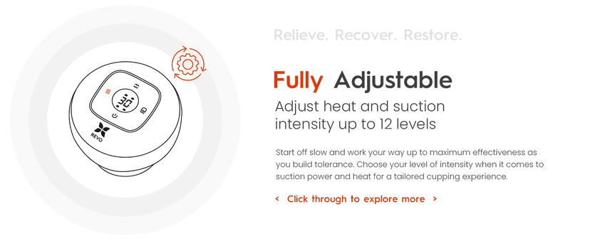 REVO The Original 4-in-1 Smart Cupping Therapy Massager, Red Light Therapy for Targeted Pain Relief, Knots, Aches, Muscle Soreness, Circulation & Tighter Skin, Portable Cupping Kit