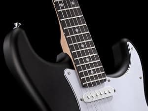 Tostar Beginner Electric Guitar, Solid Body, 39" Full Size Strat Style with HSS Pickups, 5-Way Switch, Tremolo Bridge, Maple Neck & Tectona Fretboard, Ideal for Beginners and Gifting, Black