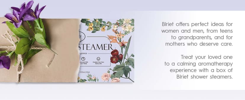 Shower Steamers Aromatherapy BLRIET 8 Pack Gifts for Women, Birthday Christmas White Elephant Gifts Stocking Stuffers for Adults Her Mom Him Home Spa Gym Natural Essential Oil Self Care Relaxation