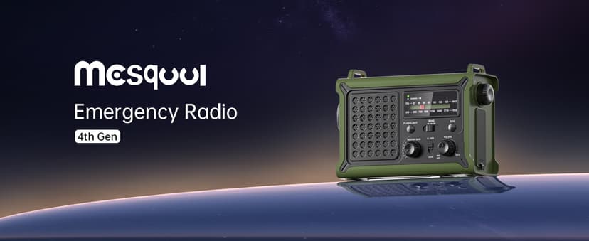 AM FM NOAA Weather Radio Battery Operated with 2-Mode LED Flashlight Cell Phone Charger Dual Outputs SOS Solar Radio Emergency Hand Crank 12000mAh with Clear Signal B0F4QW1PP1