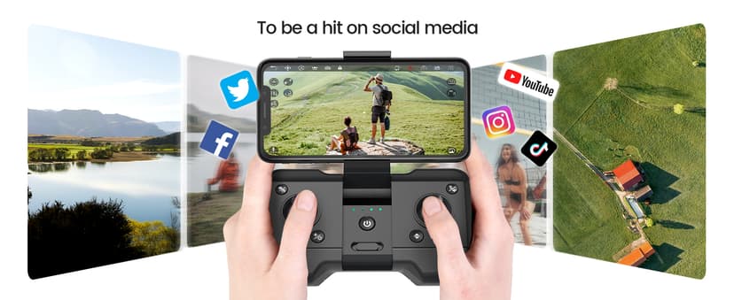 Holy Stone HS440 Foldable FPV Drone with 1080P WiFi Camera for Adult Beginners and Kids; Voice Gesture Control RC Quadcopter with Modular Battery for long flight time, Auto Hover, Carrying Case