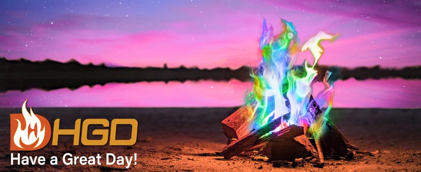 HGD (6 Pack) Magic Campfire Fire Color Changing Packets for Fire Pit, Indoor/Outdoor Fireplace, Bonfire - Rainbow Magical Flame, Camping Accessory, Compatible with Wood B0CHDSB1HB