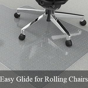 Office Chair Mat for Low Pile Carpet, 30" x 48" Transparent Office Desk Chair Mat for Carpeted Floors, Studded Carpet Floors Protector Mat for Home & Offices