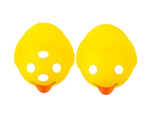 wonuu Pair Set of 2 Wedding Rubber Ducks, Bride Groom Duckies Marriage Rubber Duck Mini Couple Ducky for Ceremony Gift Souvenir Marry Blessings Elegant Heartwarming Present, White